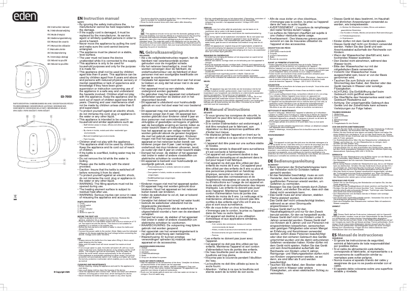 Imagen de la primera página del manual del dispositivo ED-7003