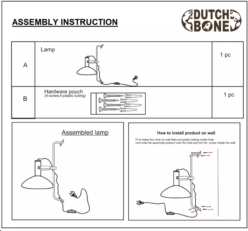 Página 1 del manual Manual de usuario Dutchbone Karish