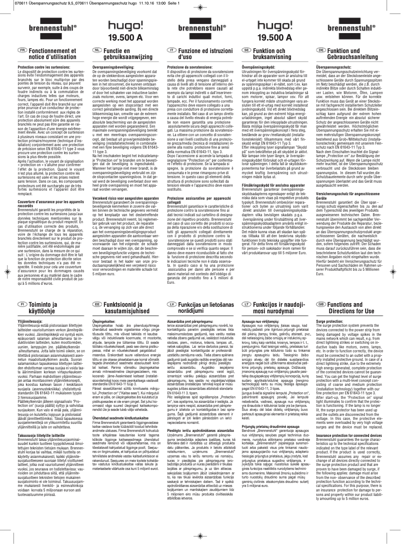 Imagen de la primera página del manual del dispositivo Alu-Line 19.500A