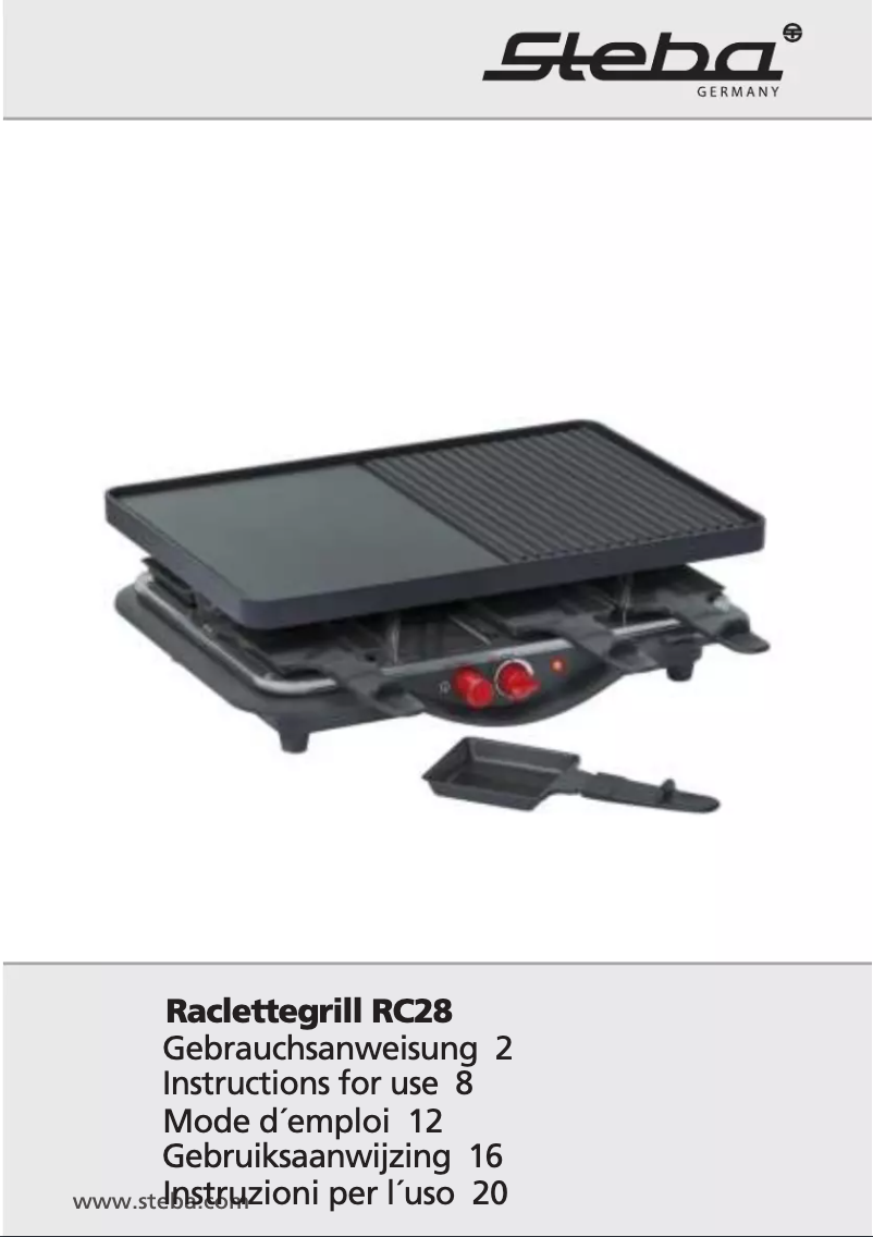 Página 1 del manual Manual de usuario Steba RC28