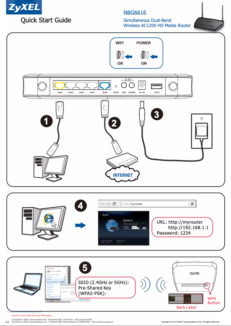 Imagen de la primera página del manual del dispositivo NBG6616