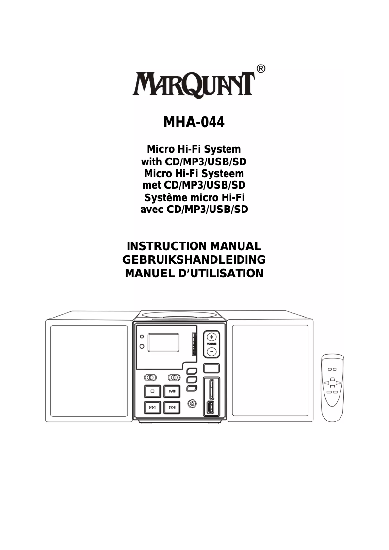 Página 1 del manual Manual de usuario Marquant MHA-045