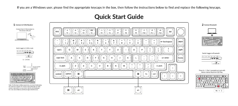 Página 1 del manual Guía de inicio rápido Keychron Q1 Max