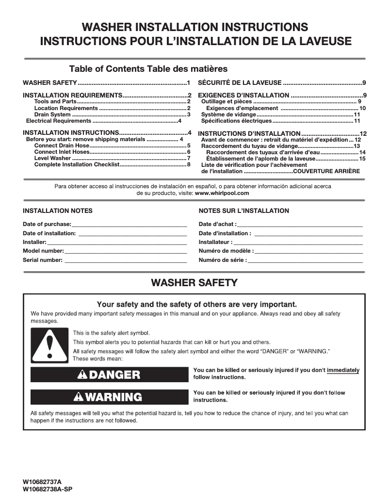 Imagen de la primera página del manual del dispositivo WTW7000D