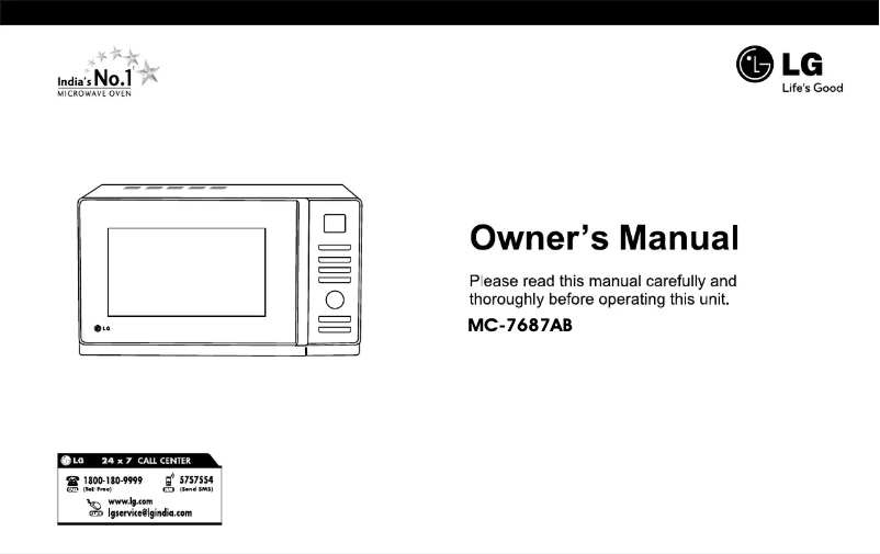 Página 1 del manual Manual de usuario LG MC-7687AB