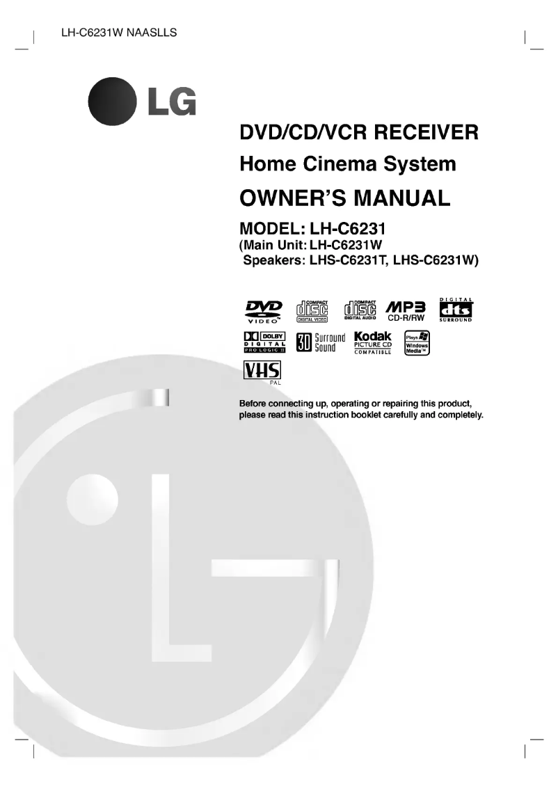 Imagen de la primera página del manual del dispositivo LH-C6231W