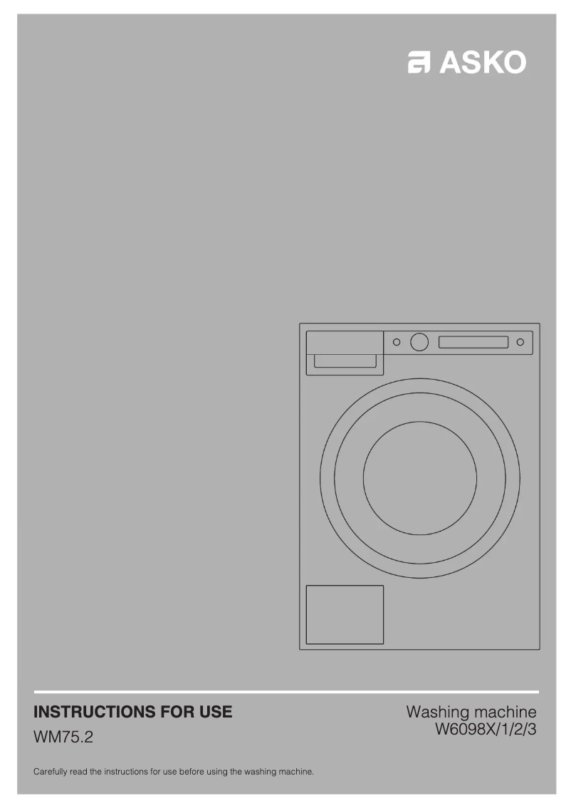 Página 1 del manual Manual de usuario Asko W6098X.S/1