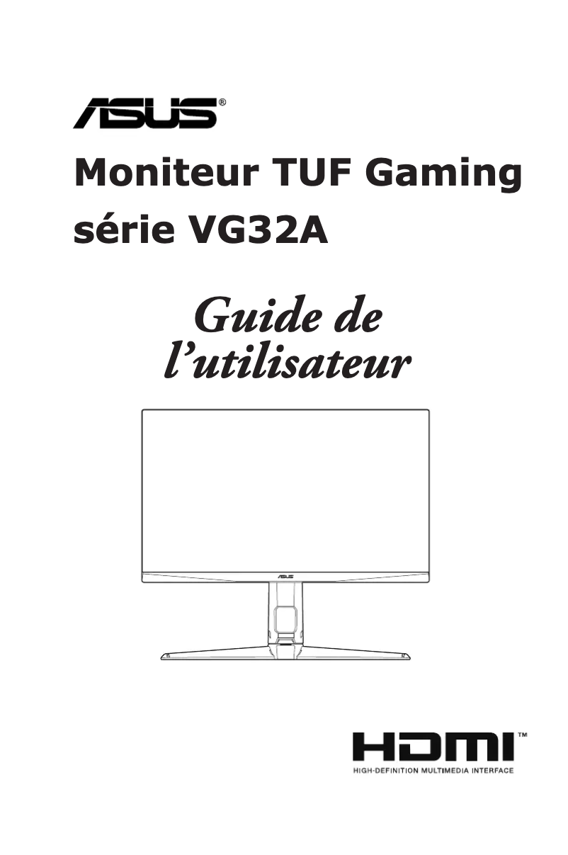 Imagen de la primera página del manual del dispositivo TUF Gaming VG32AQL1A