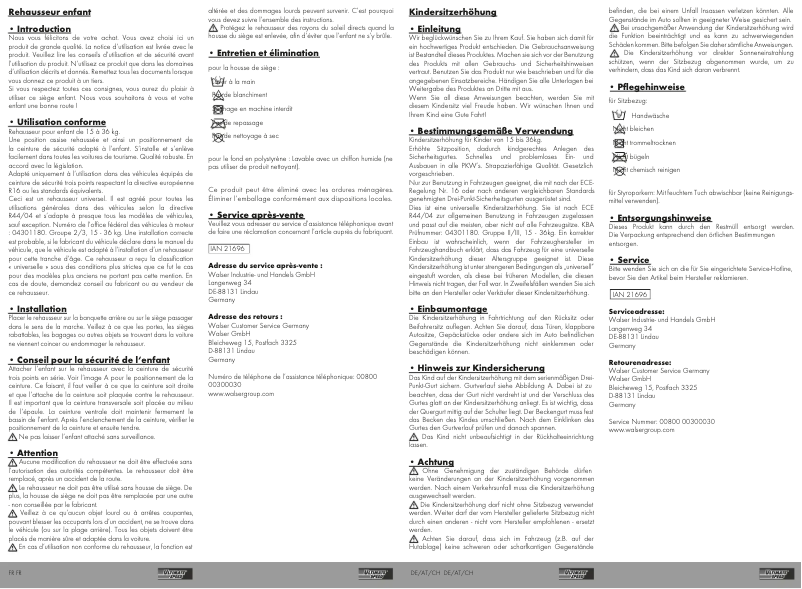 Imagen de la primera página del manual del dispositivo IAN 21696