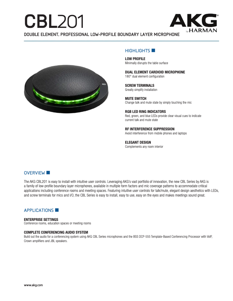 Imagen de la primera página del manual del dispositivo CBL201B
