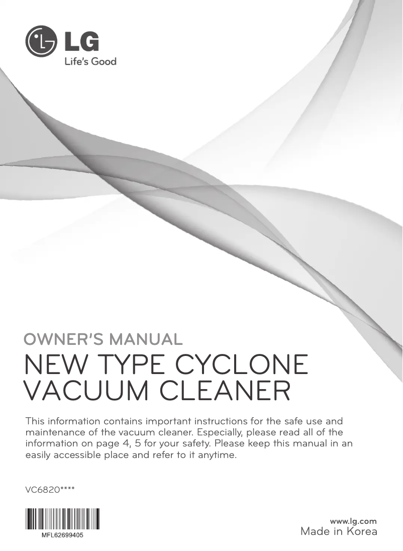 Página 1 del manual Manual de usuario LG VC6820NHAB