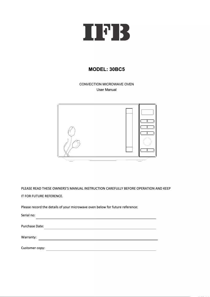 Página 1 del manual Manual de usuario IFB 30BC5