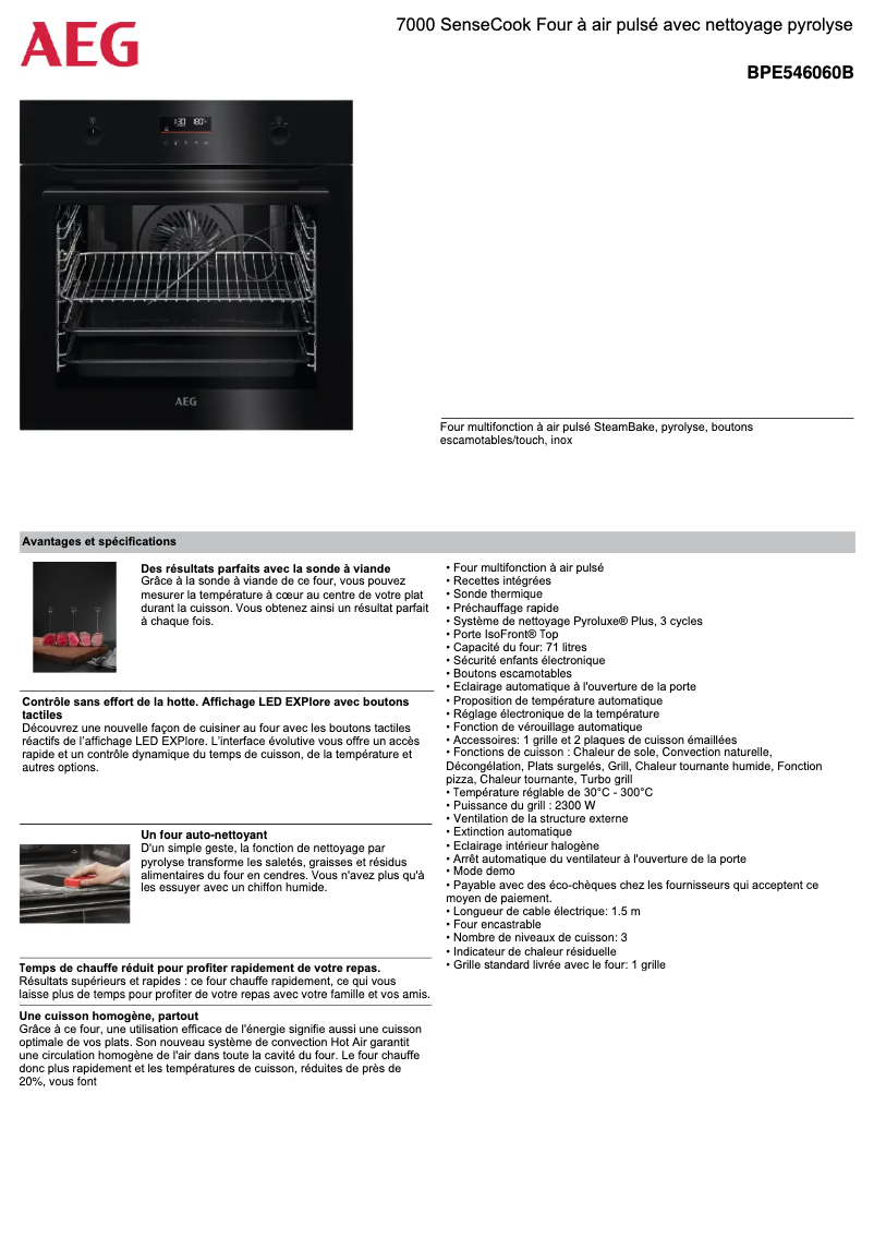 Imagen de la primera página del manual del dispositivo BPE546060B