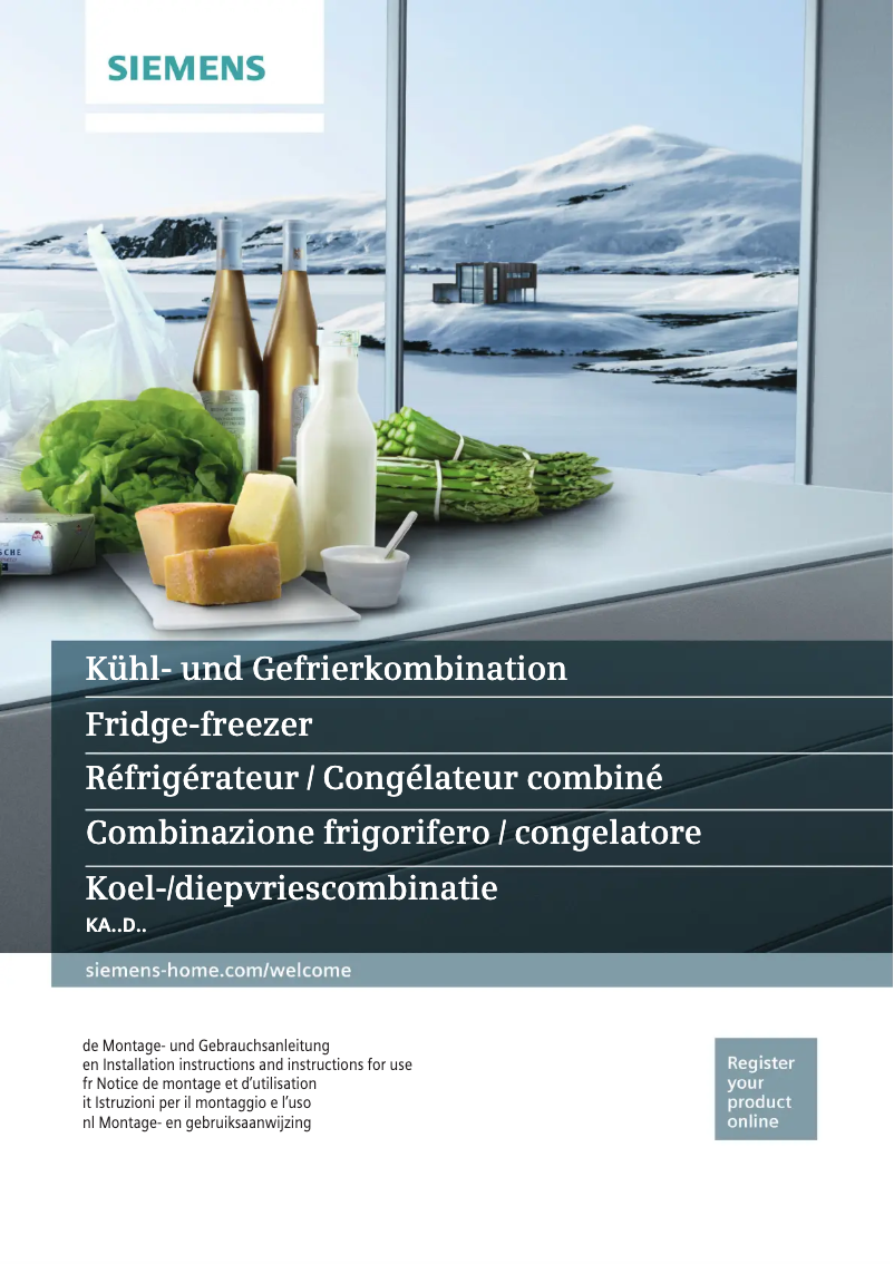 Página 1 del manual Guía de instalación Siemens KA62DS51