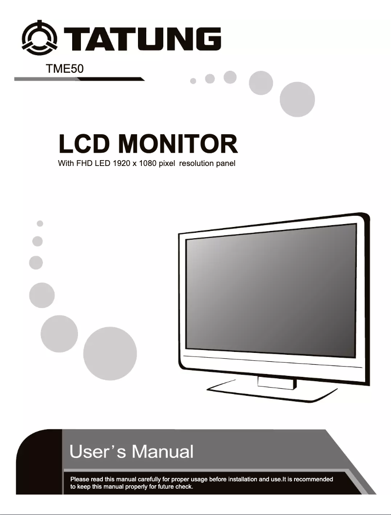 Imagen de la primera página del manual del dispositivo TME50