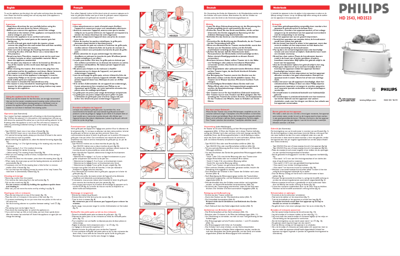 Imagen de la primera página del manual del dispositivo HD2523