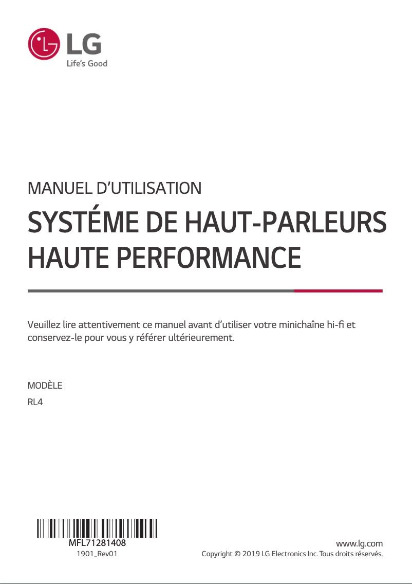 Imagen de la primera página del manual del dispositivo RL4