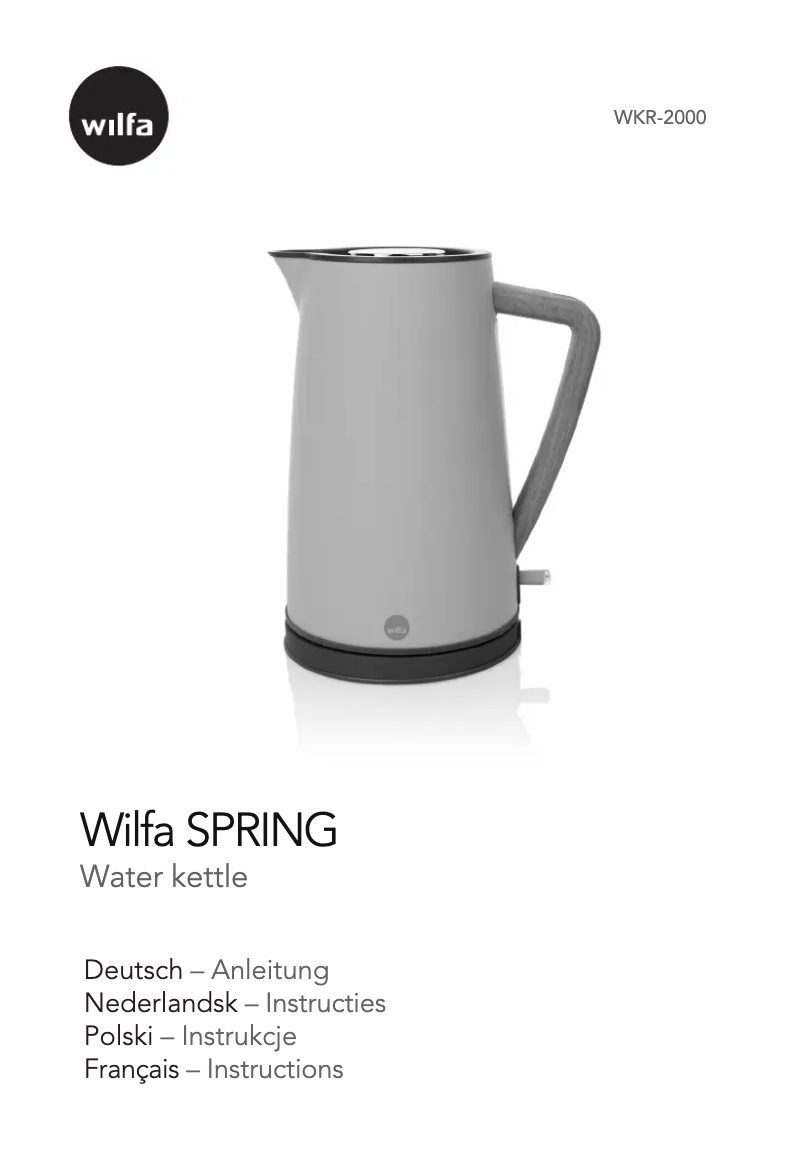 Imagen de la primera página del manual del dispositivo Spring WKR-2000P