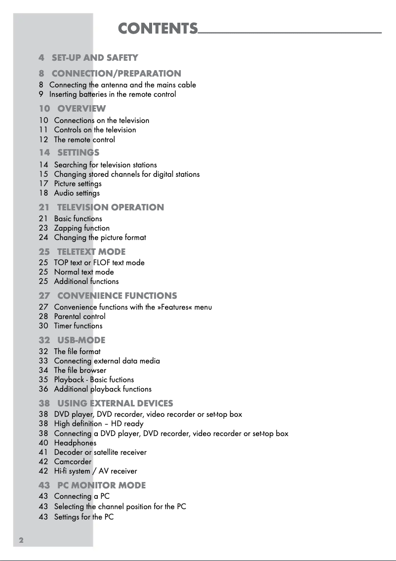 Página 1 del manual Manual de usuario Grundig Vision ECO 42 6950 T