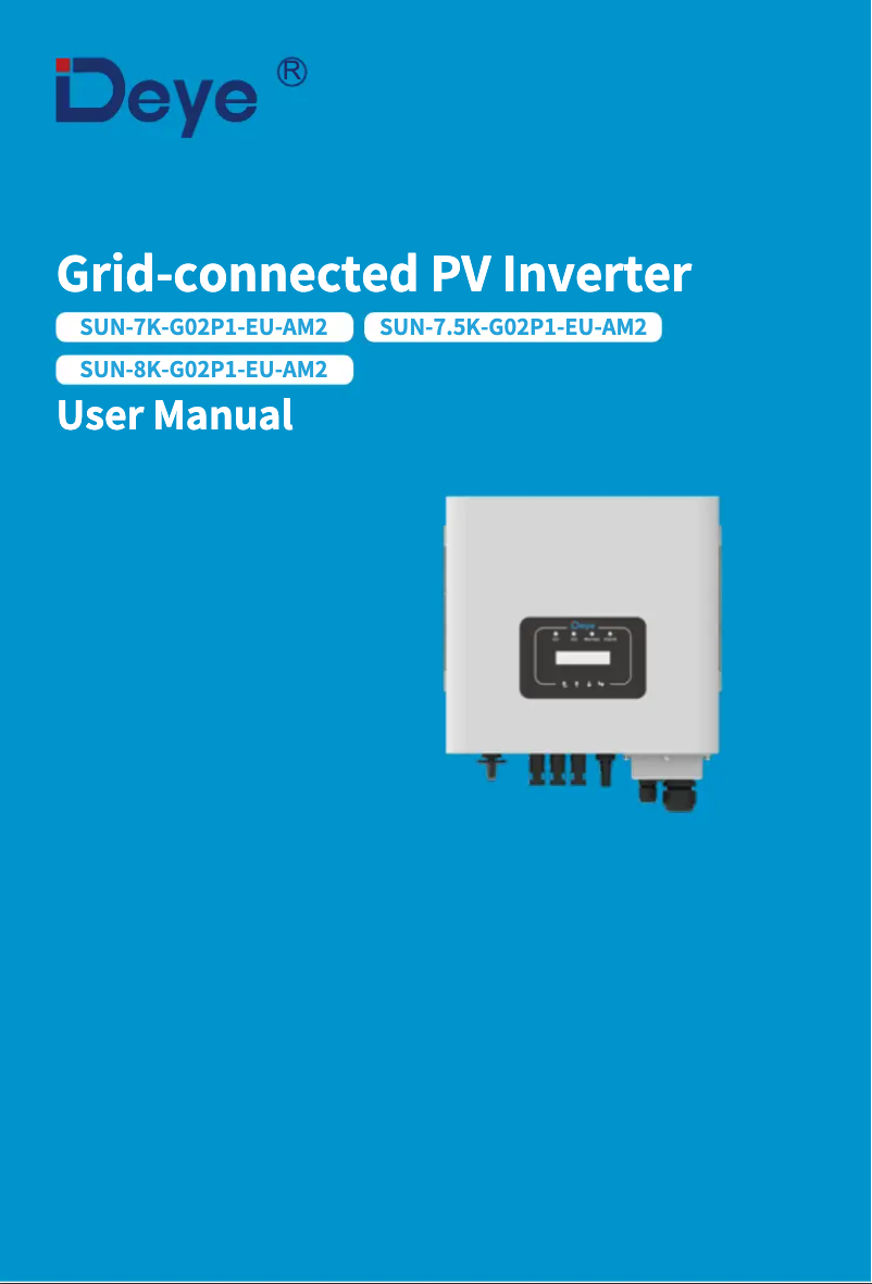 Página 1 del manual Manual de usuario Deye SUN-7K-G02P1-EU-AM2