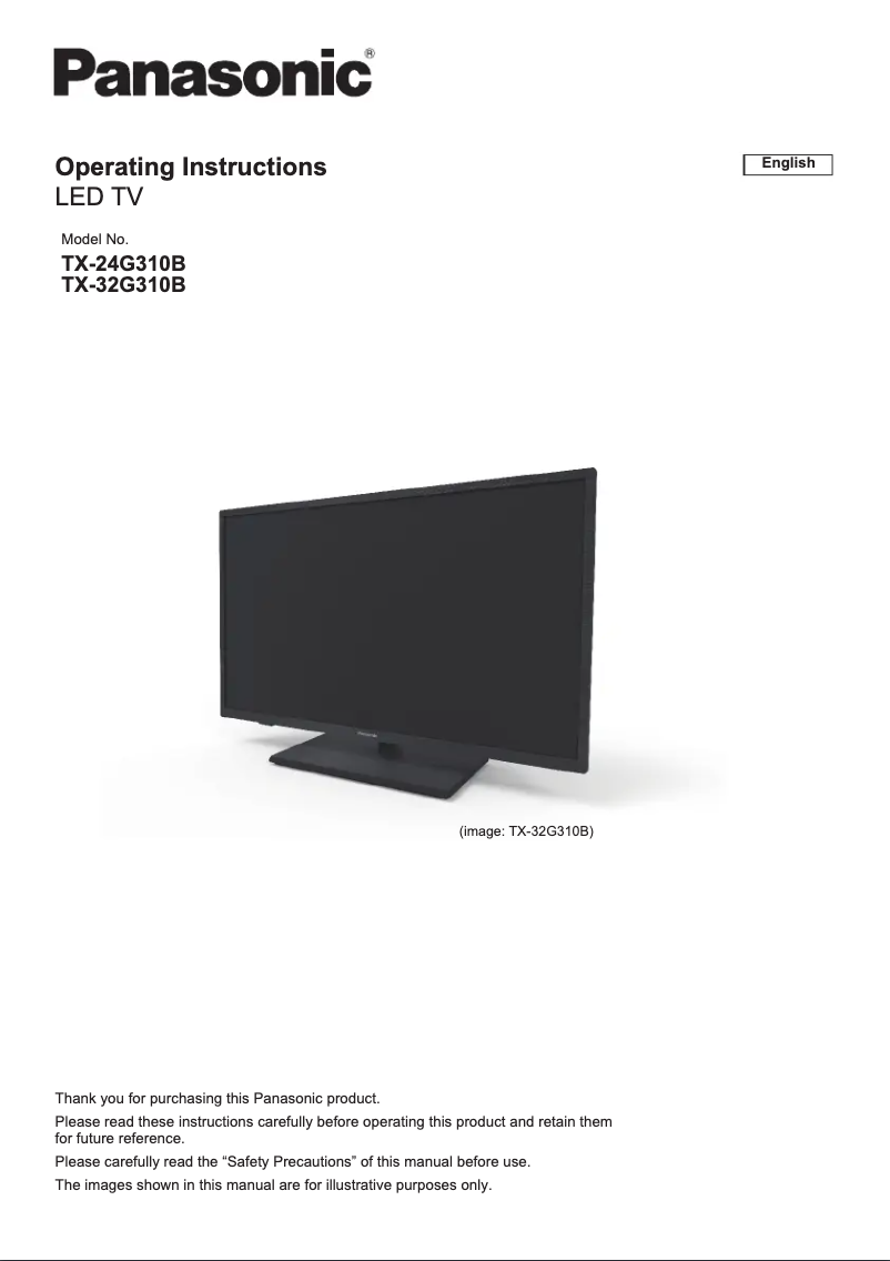 Página 1 del manual Manual de usuario Panasonic TX-32G310B