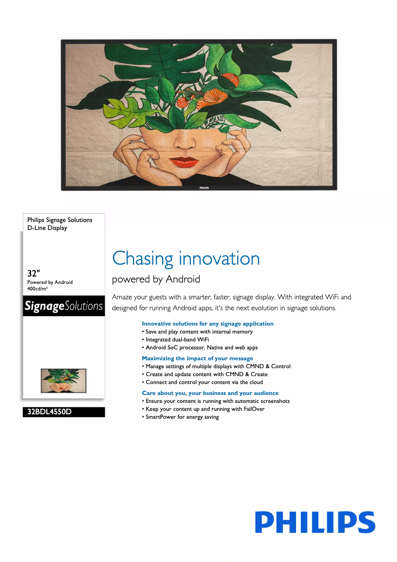 Imagen de la primera página del manual del dispositivo 32BDL4550D