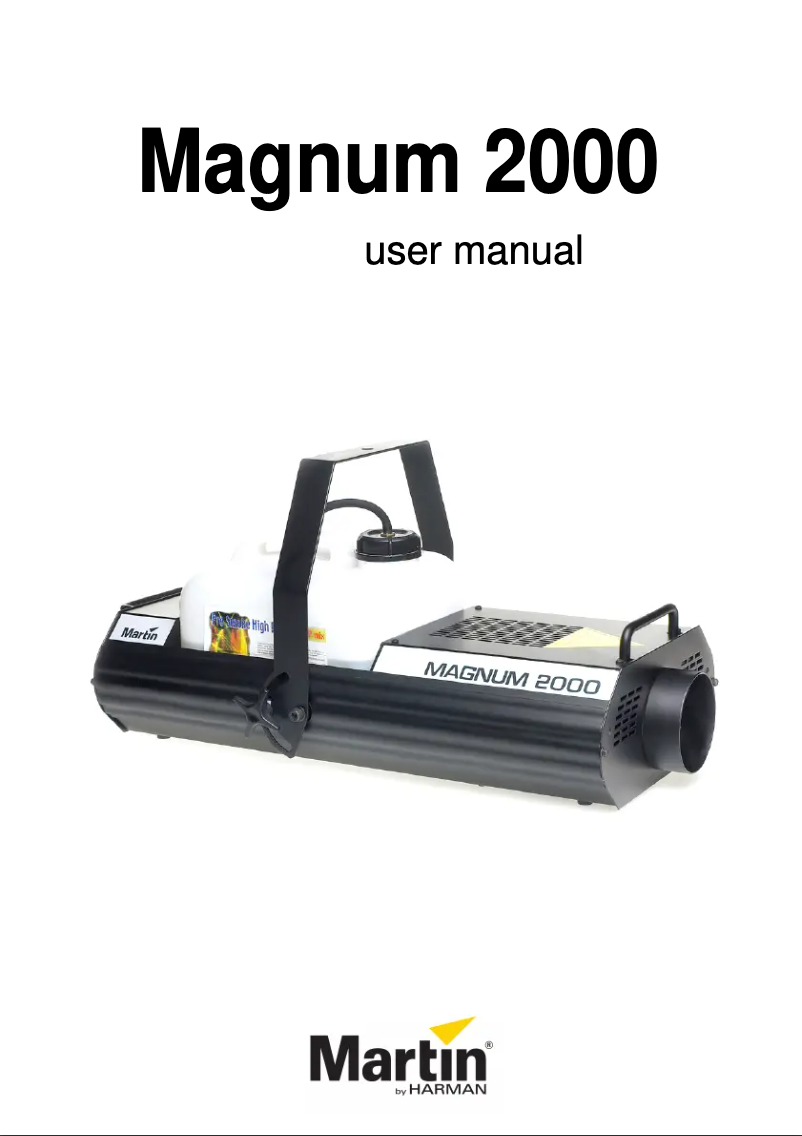 Página 1 del manual Manual de usuario Martin Magnum 2000