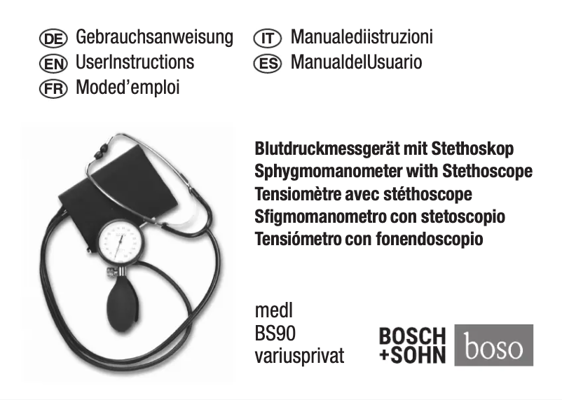 Página nº 1 - Manual de usuario Boso Med I