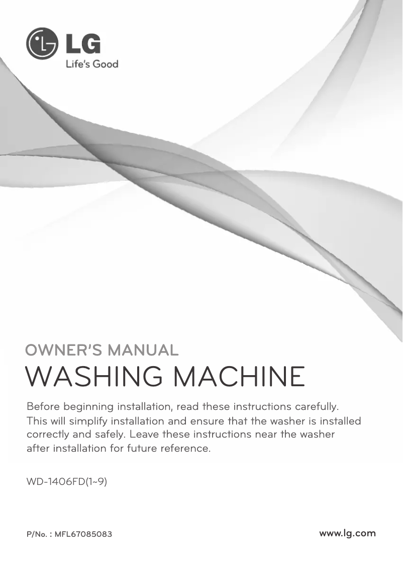 Página 1 del manual Manual de usuario LG WD-1406FD5