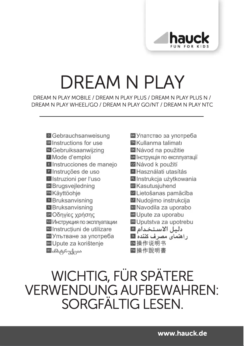 Página nº 1 - Manual de usuario Hauck Dream'n Play