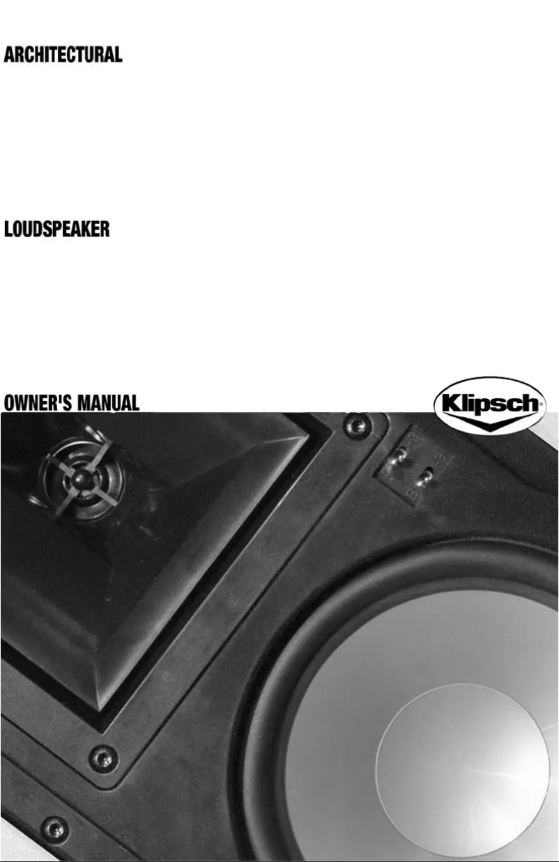 Página 1 del manual Manual de usuario Klipsch R-1650-CSM