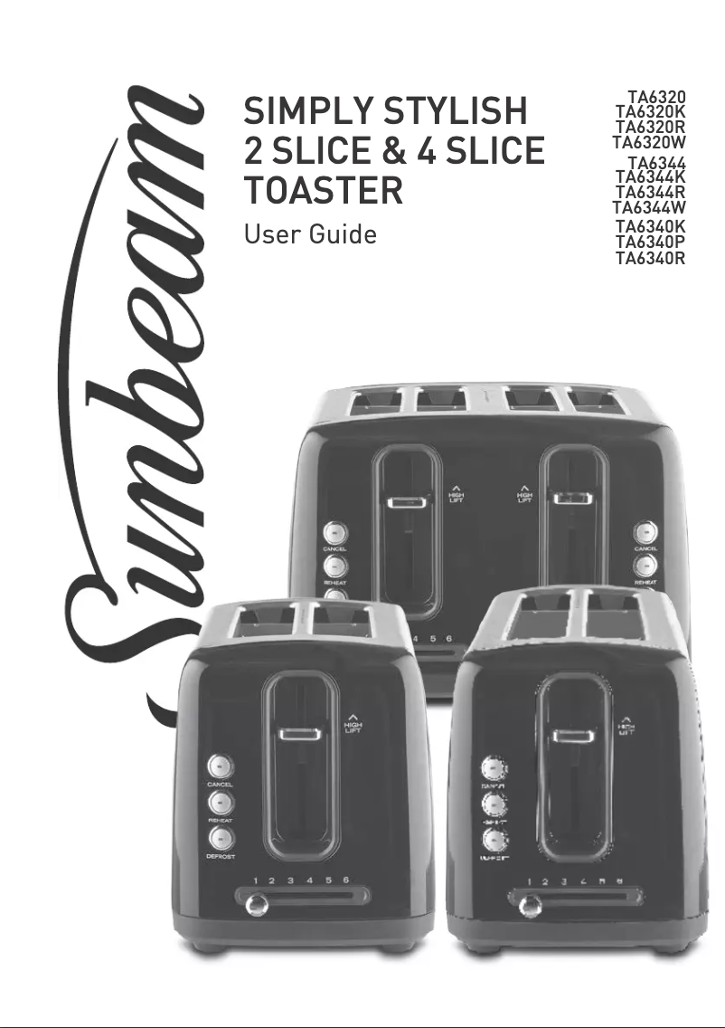Página nº 1 - Manual de usuario Sunbeam TA6340