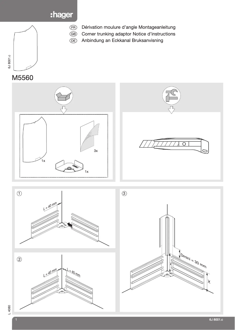 Página 1 del manual Manual de usuario Hager SL2005581D1