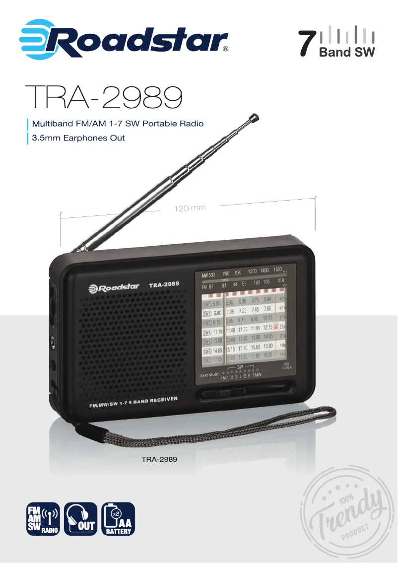 Página 1 del manual Ficha técnica Roadstar TRA-2989