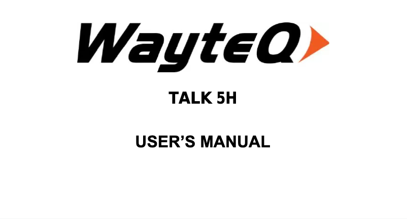 Página 1 del manual Manual de usuario WayteQ Talk 5H