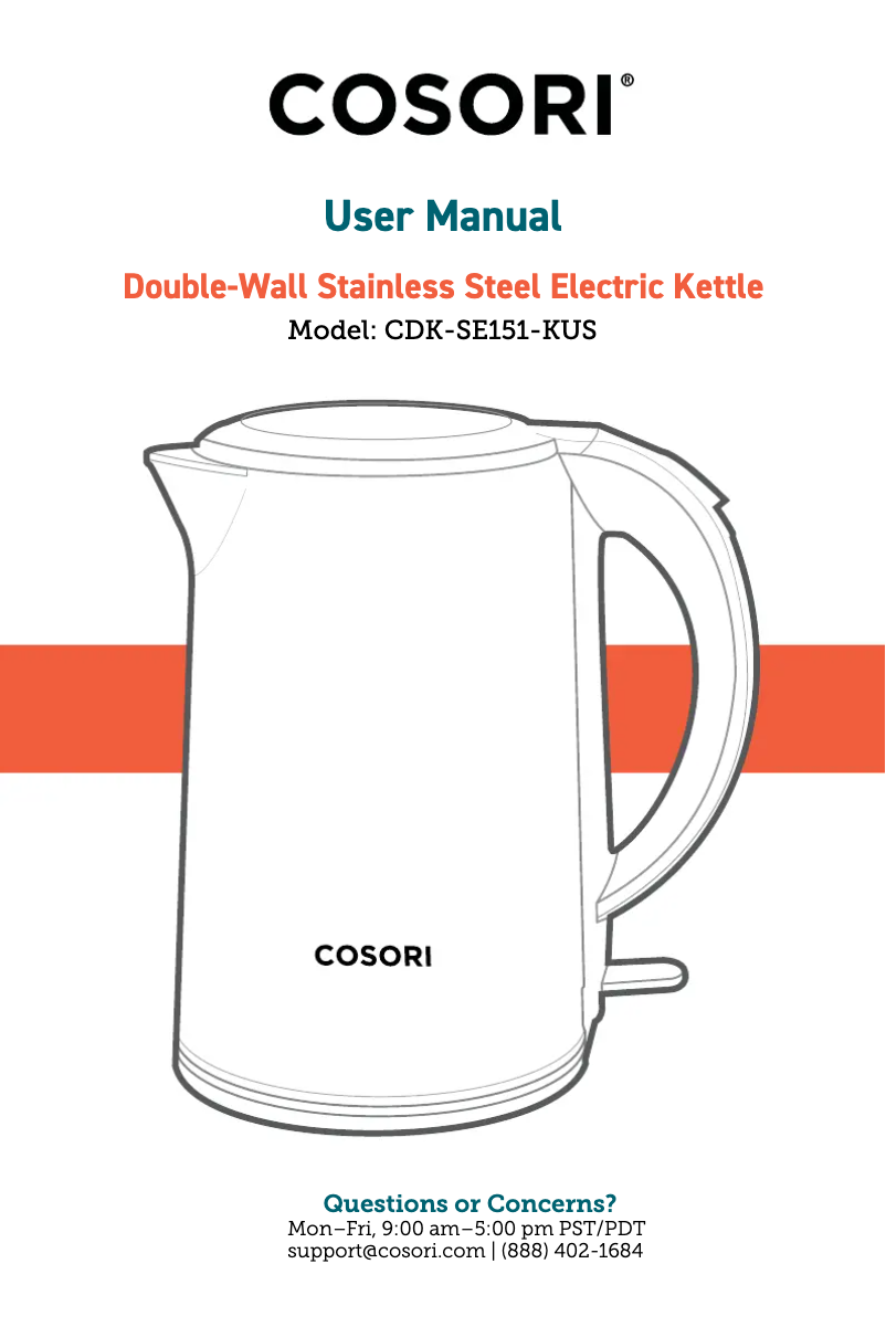 Página 1 del manual Manual de usuario Cosori CDK-SE151-KUS