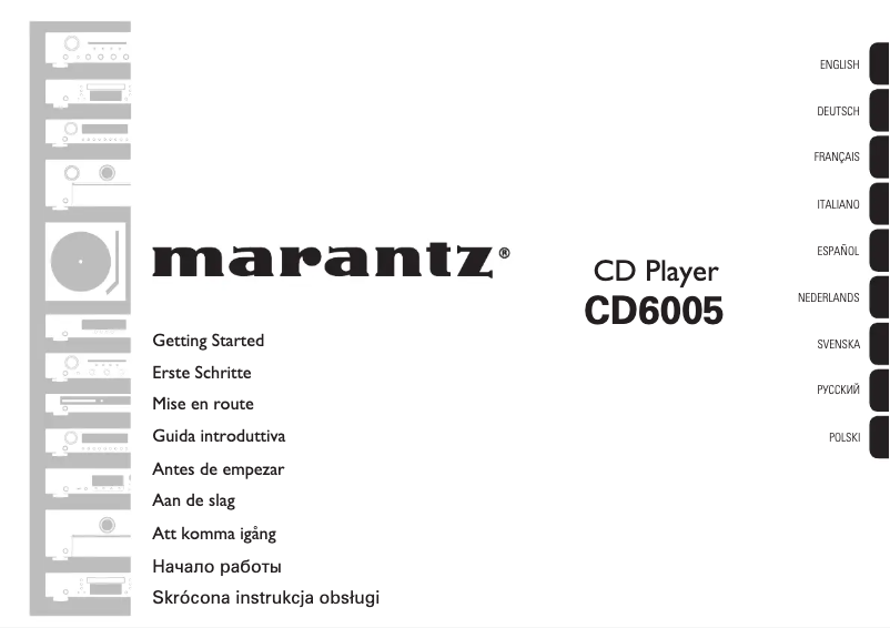 Imagen de la primera página del manual del dispositivo CD6005