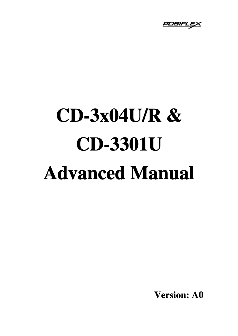 Imagen de la primera página del manual del dispositivo CD-3301U