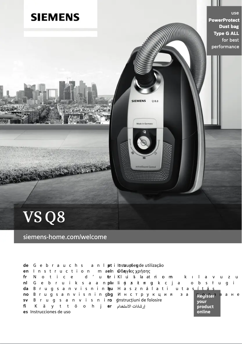 Imagen de la primera página del manual del dispositivo VSQ8PET1