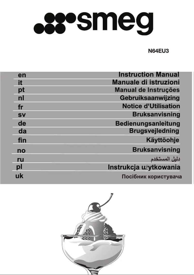 Página 1 del manual Ficha técnica Smeg FQ960BL6