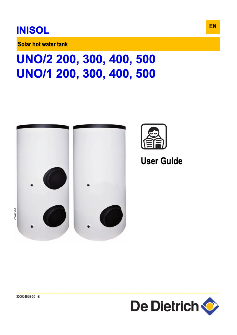 Página 1 del manual Manual de usuario De Dietrich INISOL UNO/1 200