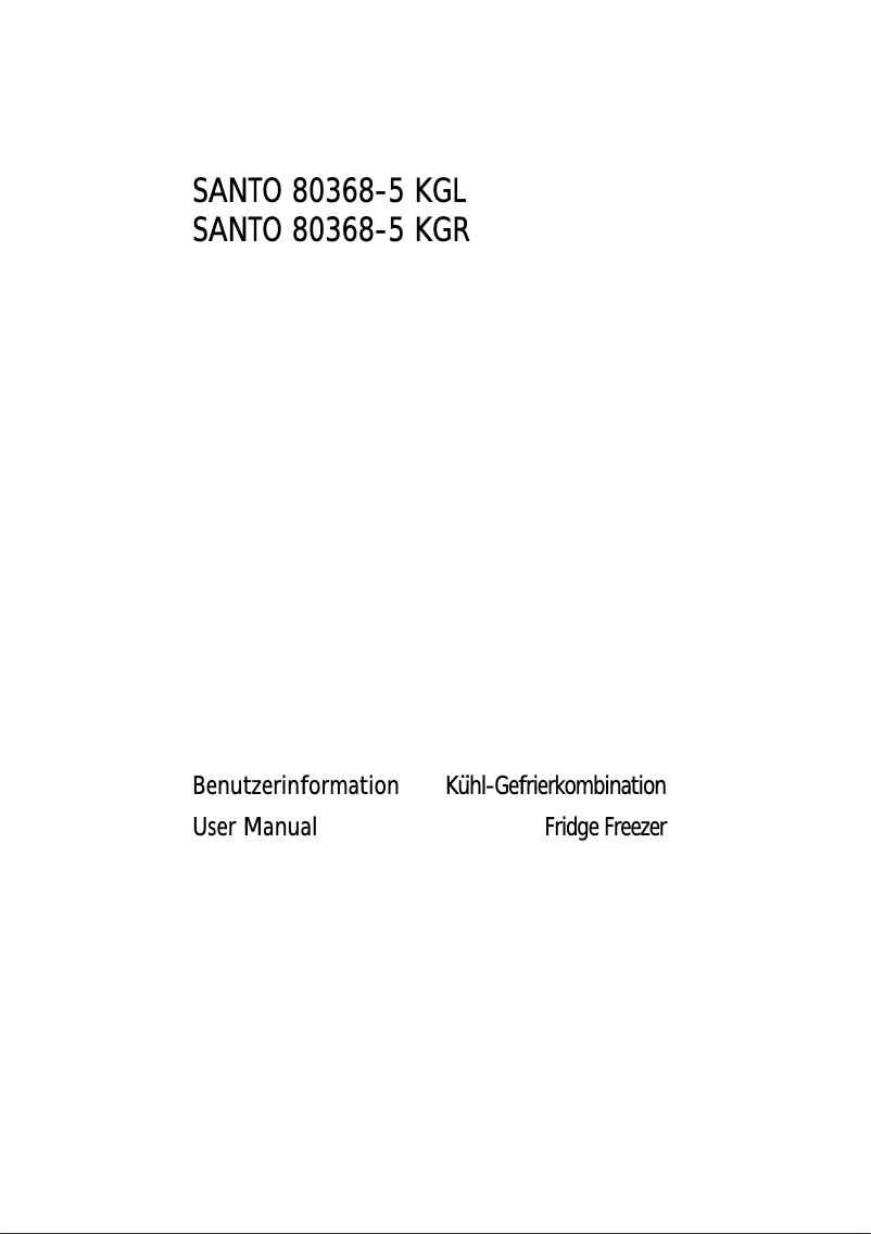 Página nº 1 - Manual de usuario AEG S 80368 KGR5