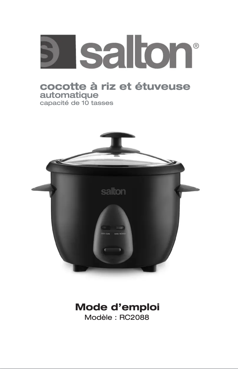 Imagen de la primera página del manual del dispositivo RC2088