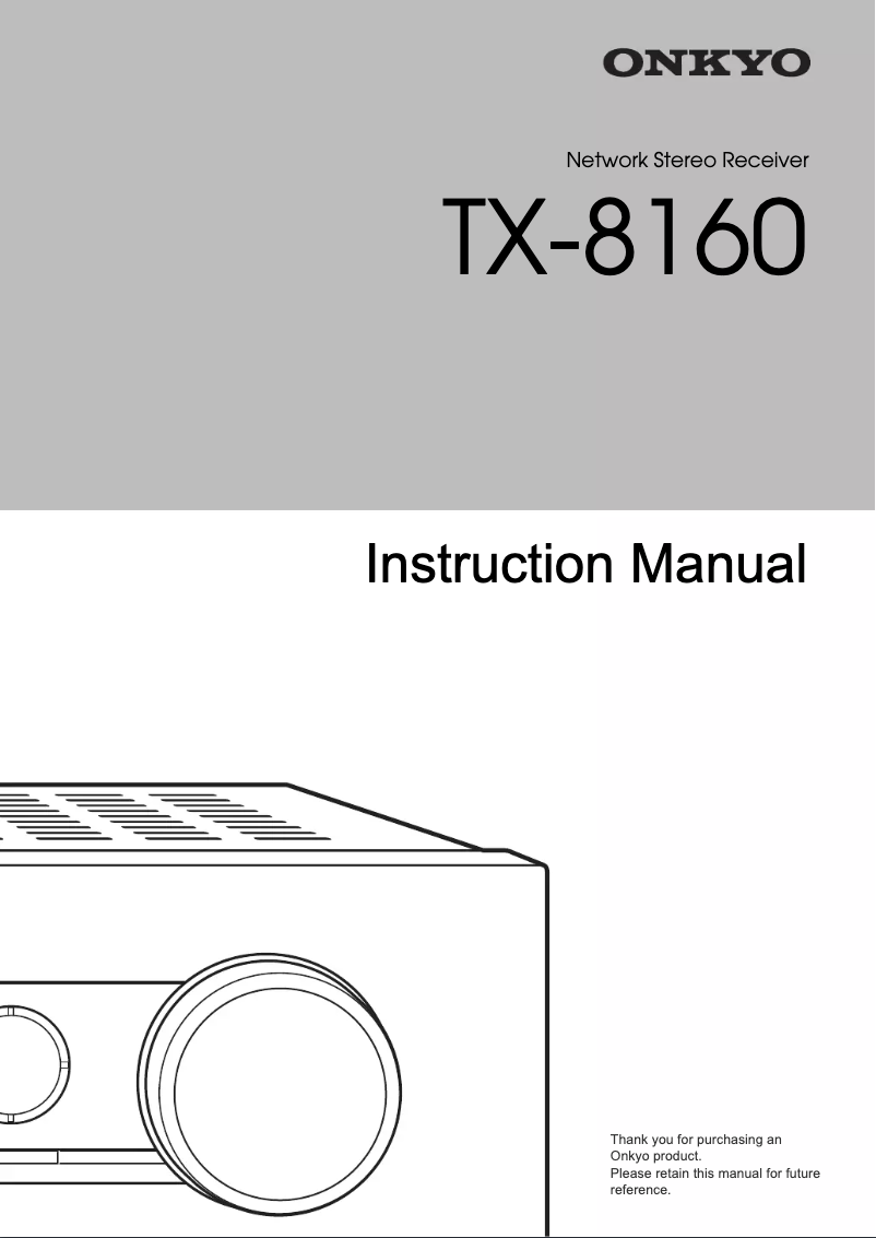 Imagen de la primera página del manual del dispositivo TX-8160