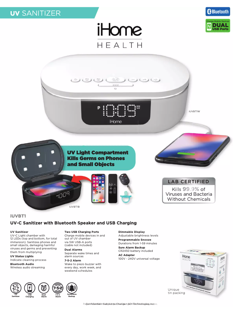 Imagen de la primera página del manual del dispositivo iUVBT1