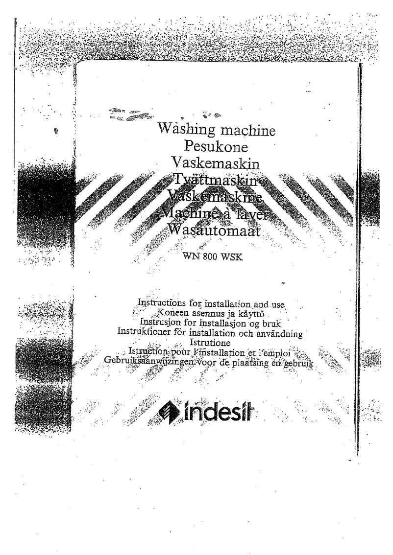 Página 1 del manual Manual de usuario Indesit WN 800 WSK