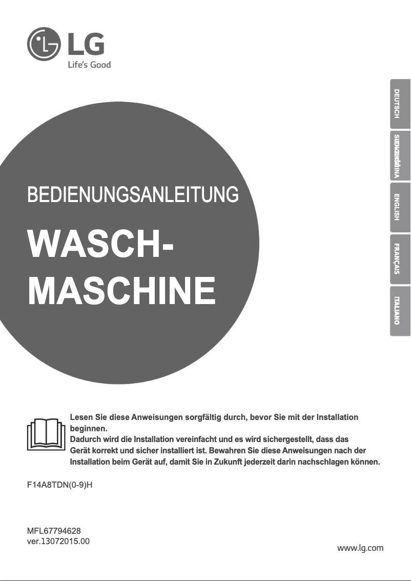 Imagen de la primera página del manual del dispositivo F14A8TDN2H