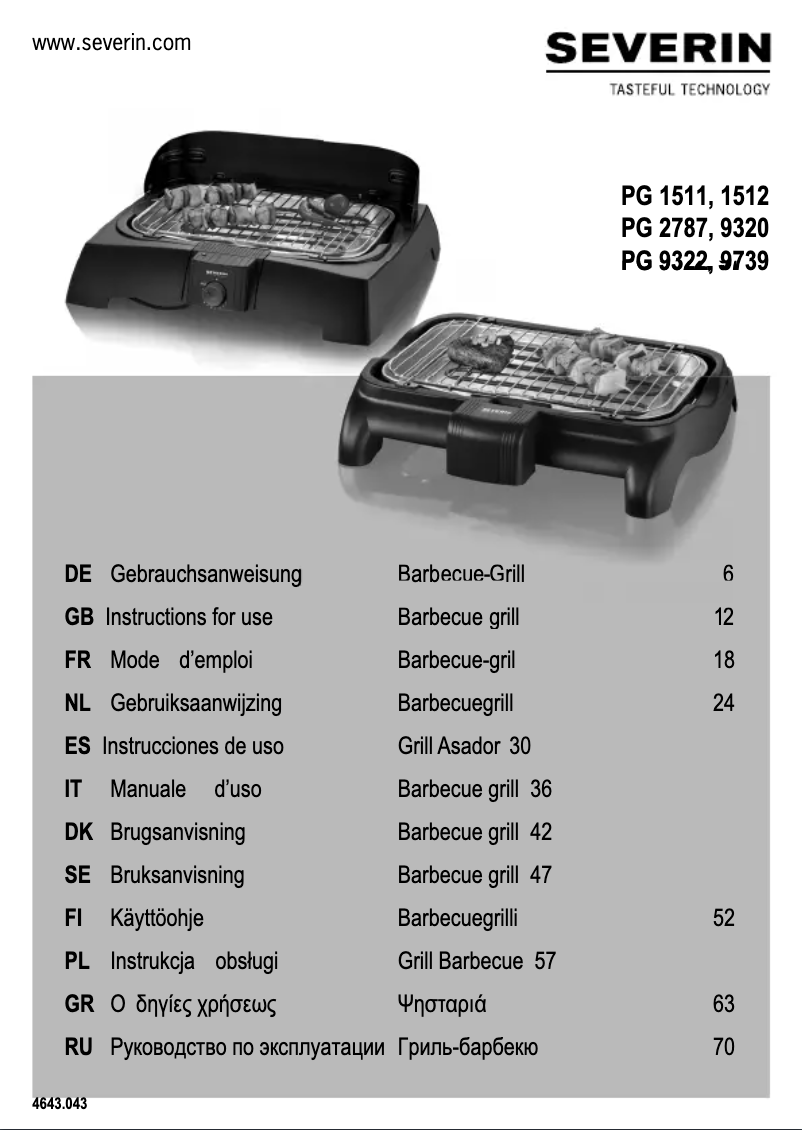 Imagen de la primera página del manual del dispositivo PG 9322