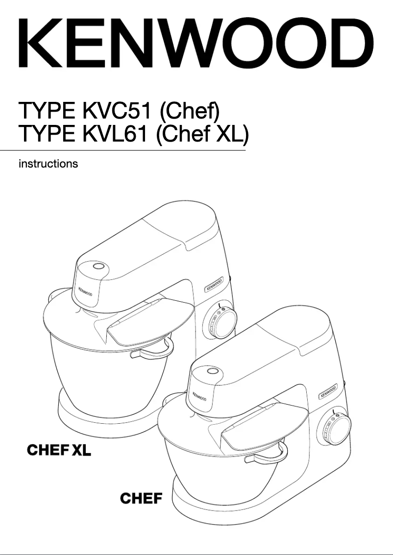Página 1 del manual Manual de usuario Kenwood Chef XL KVL61