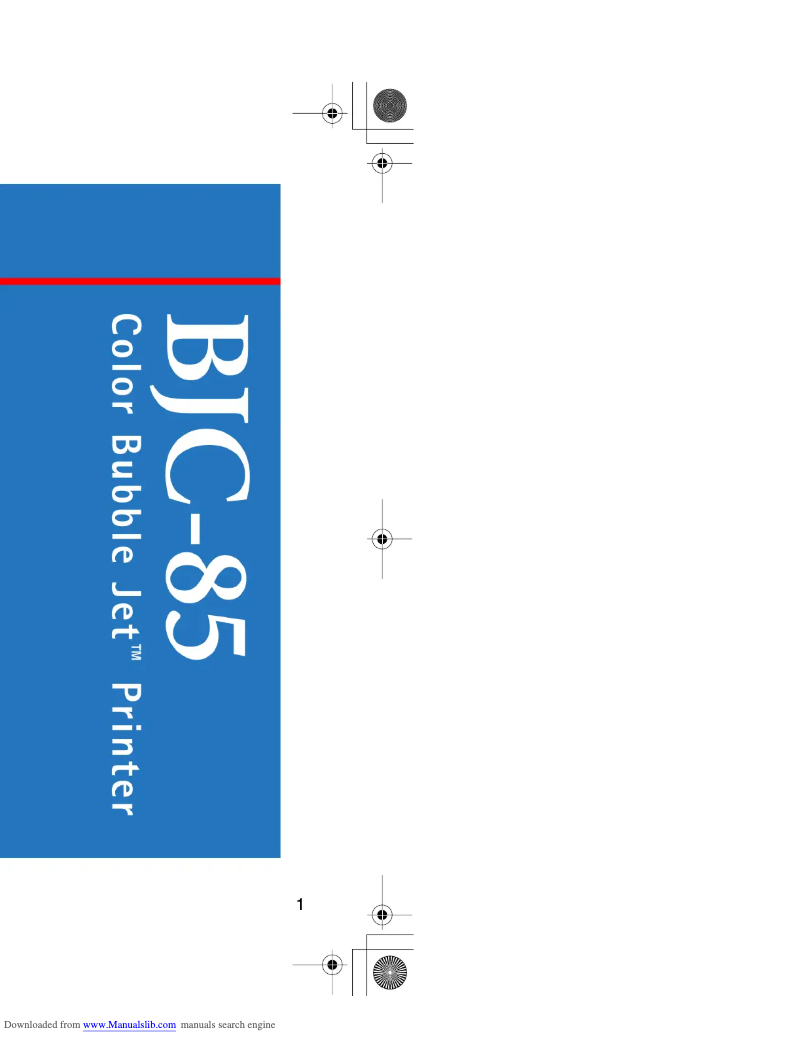 Página 1 del manual Manual de usuario Canon Color Bubble Jet  BJC-85